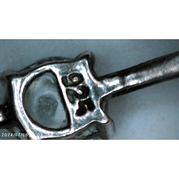 Minimalist CZ Drop Pendant Necklace | Silver-Tone Dainty Chain | Modern Simple J - Picture 6 of 9